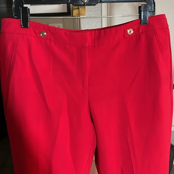 NWOT WHBM RED ANKLE PANT SZ 10R - Picture 2 of 8